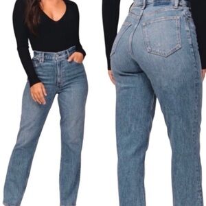 Abercrombie & Fitch 90s Straight Ultra High Rise Denim Jeans Sz 30/ 10 Regular